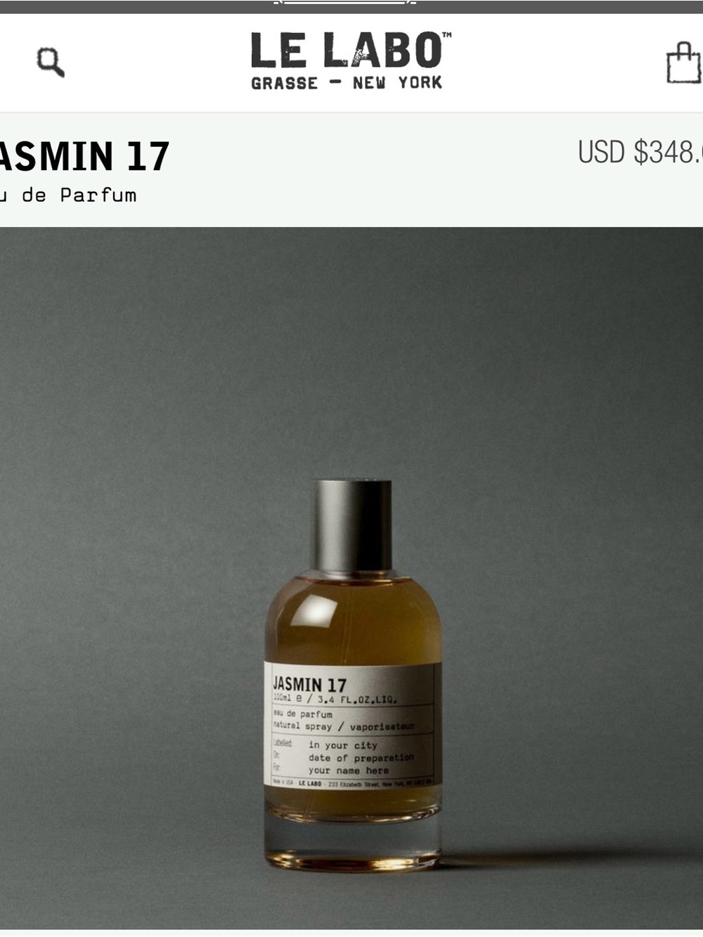 Le Labo Jasmin 17